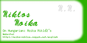 miklos moika business card